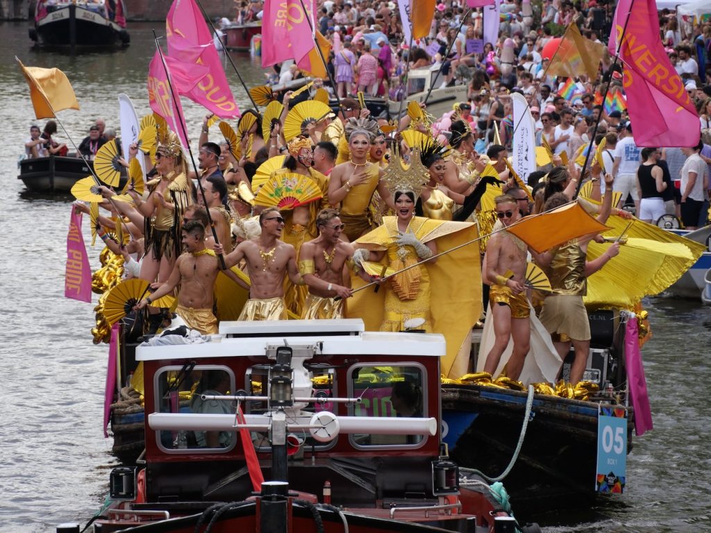 Gold and yellow float for diversity.